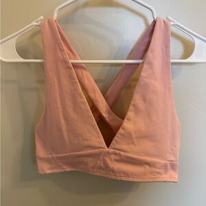 Acta Women's light Pink Cross-Back sports bra size small